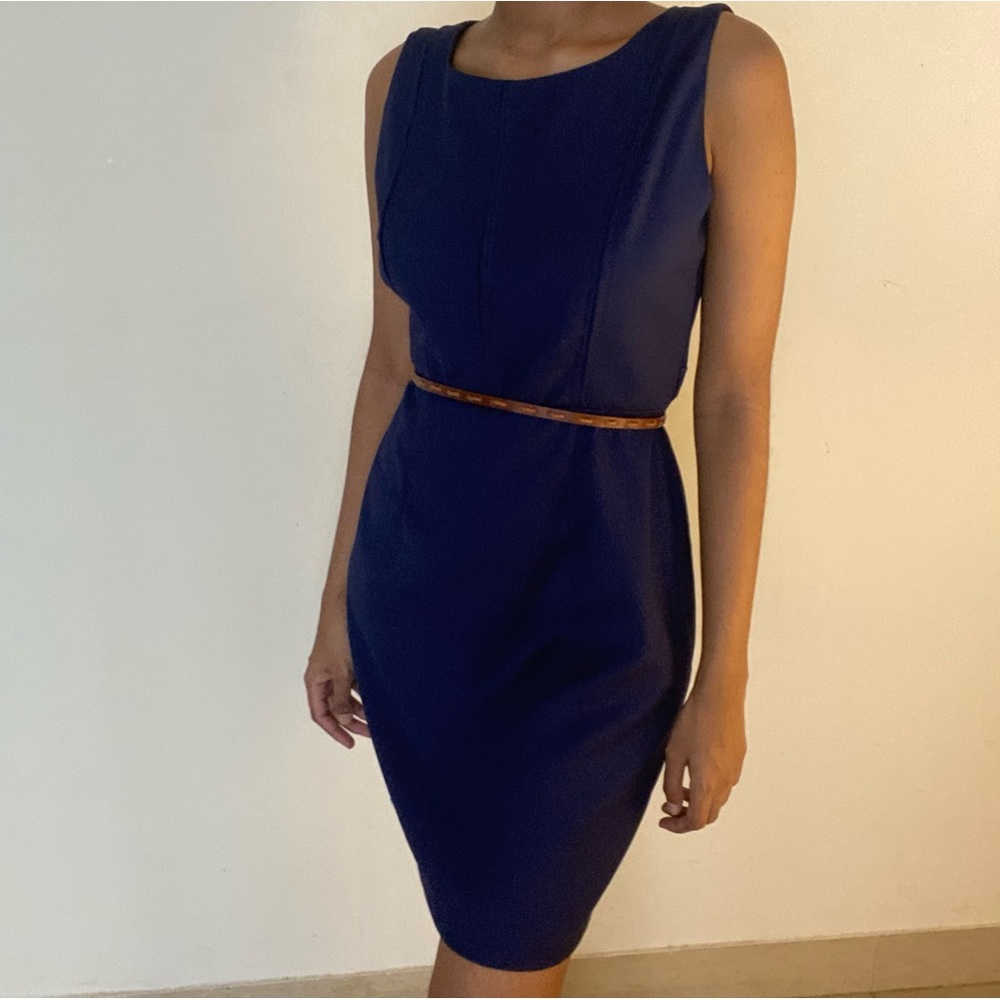VanHeusen tailored formal or work wear dress in Navy - Picture 5 of 6